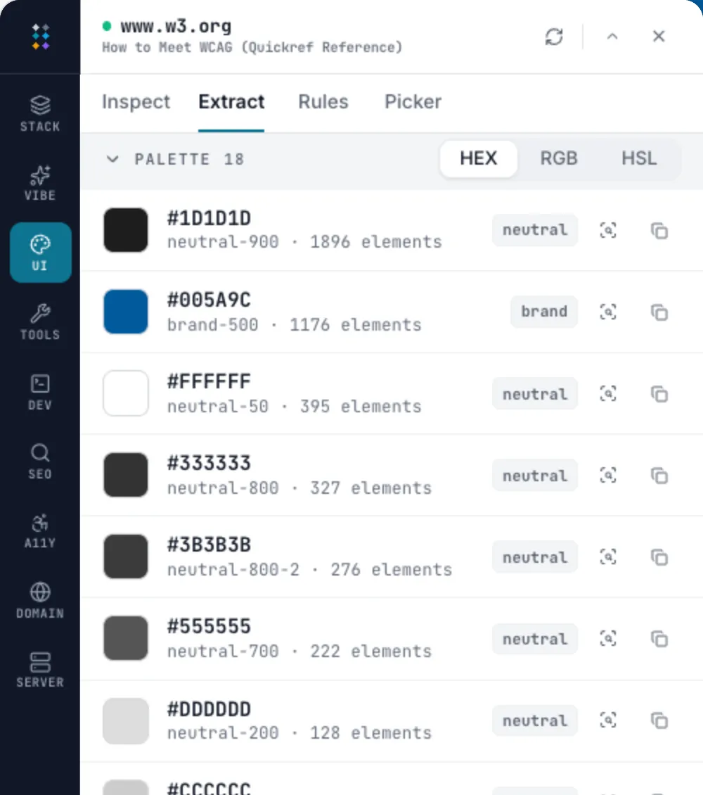 The UI tab of the LoupeKit panel